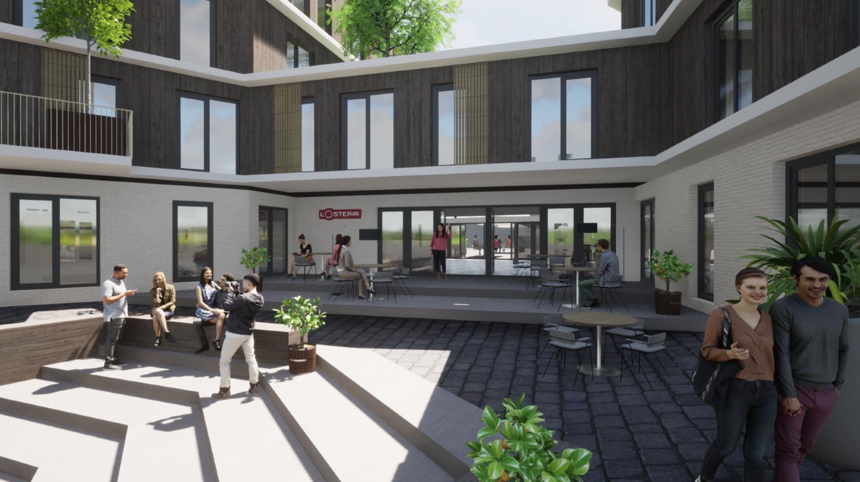 Centro Außenansicht - Moderne Architektur des Wohnquartiers