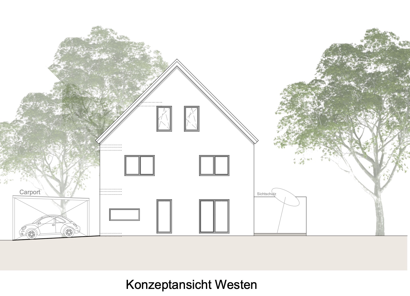 Hofmarkstraße 3 – Konzeptansicht Westen